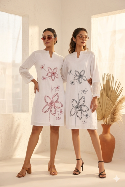 short rubber embroidered dress Zara Embroidery Dress Beige Sleeve